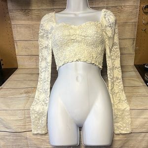 Knit top Ivory/Long Sleeve (Smoker)